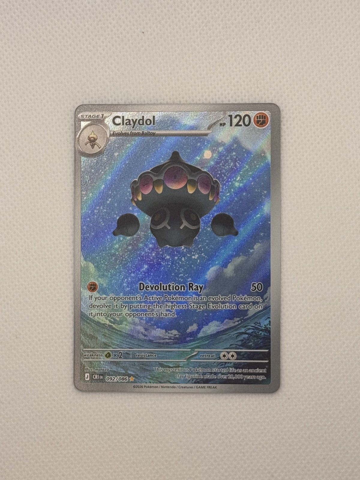 Claydol Chaos Rising Illustration Rare 092/086
