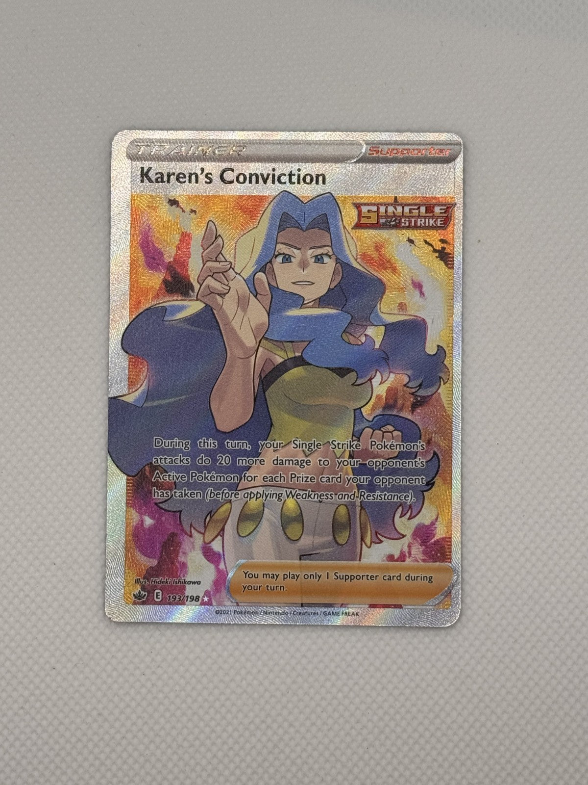Karen's Conviction (Full Art) Chilling Reign Ultra Rare 193/198 (2)