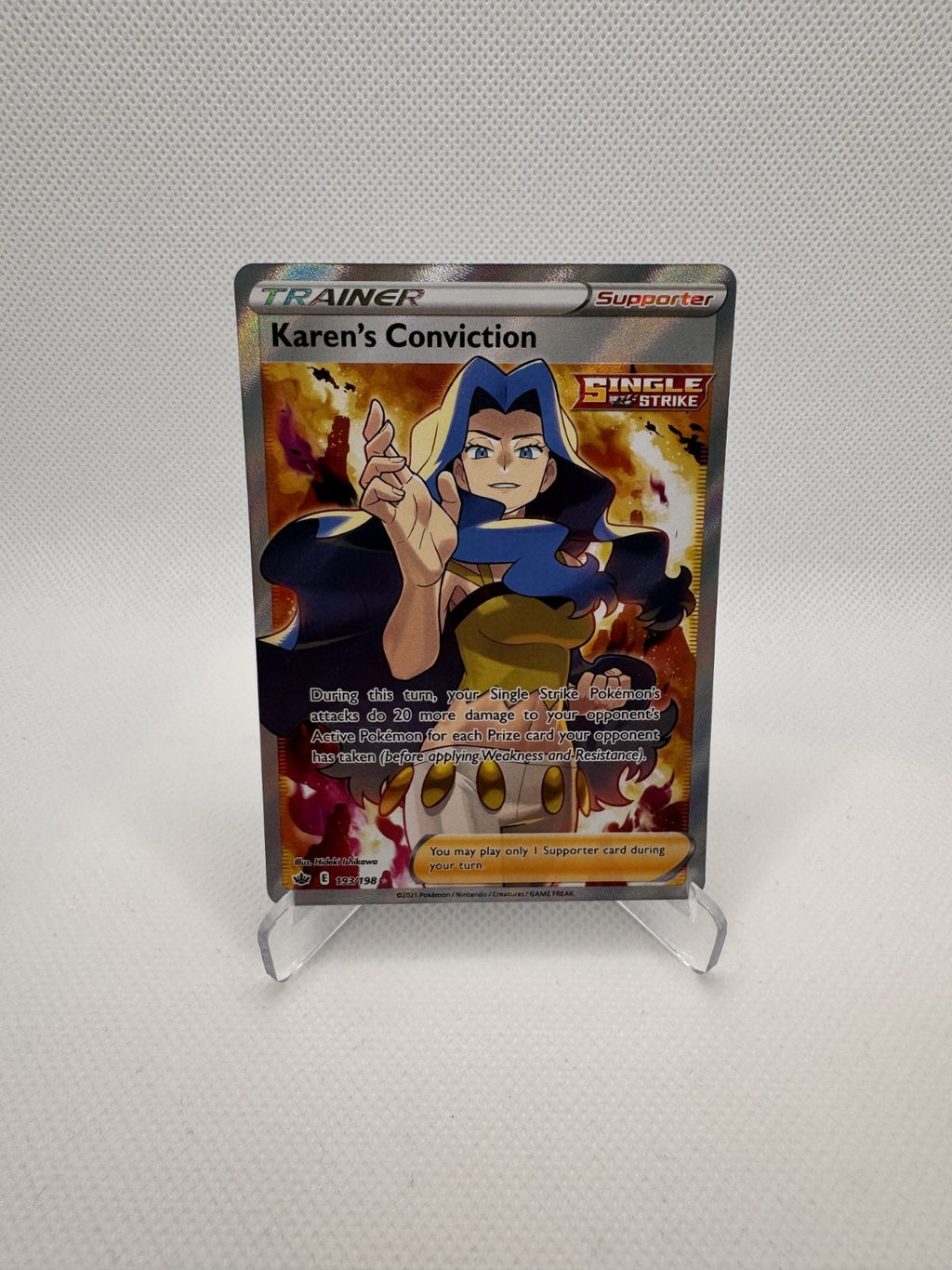 Karen's Conviction (Full Art) Chilling Reign Ultra Rare 193/198 (1)