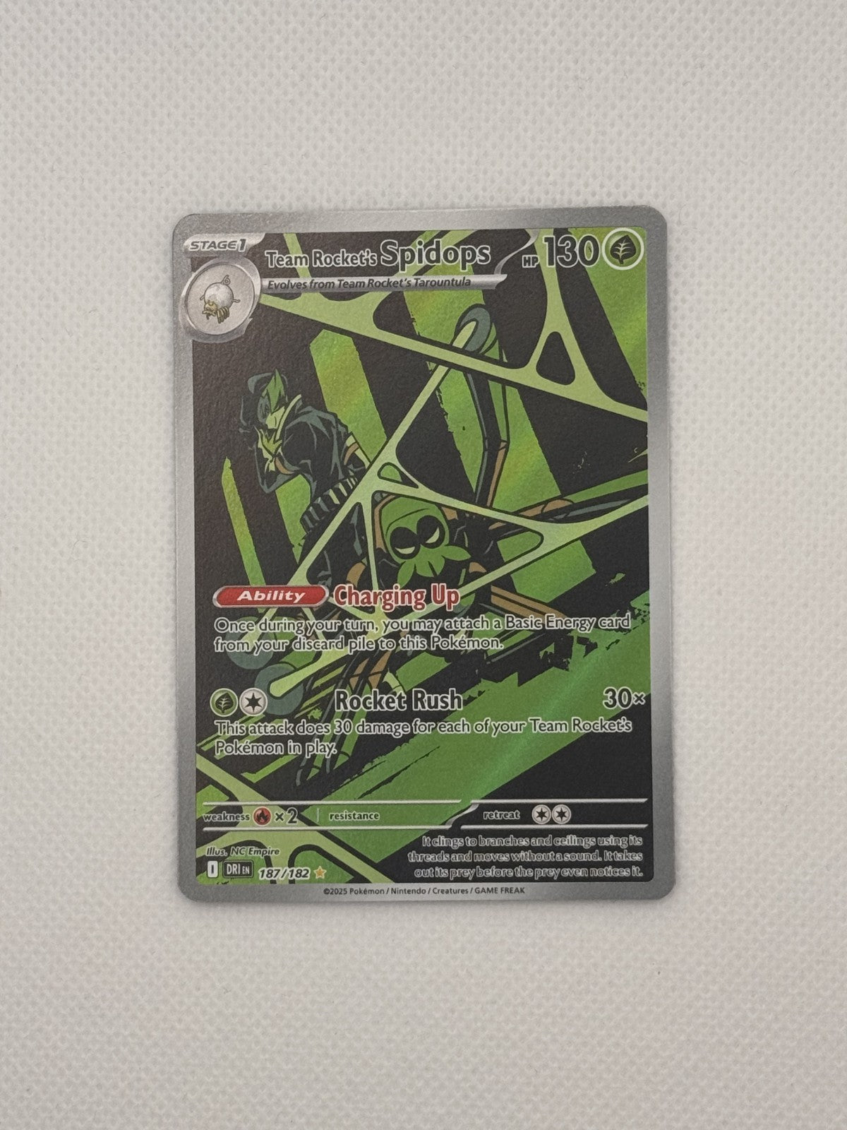 Team Rocket's Spidops Destined Rivals Illustration Rare 187/182