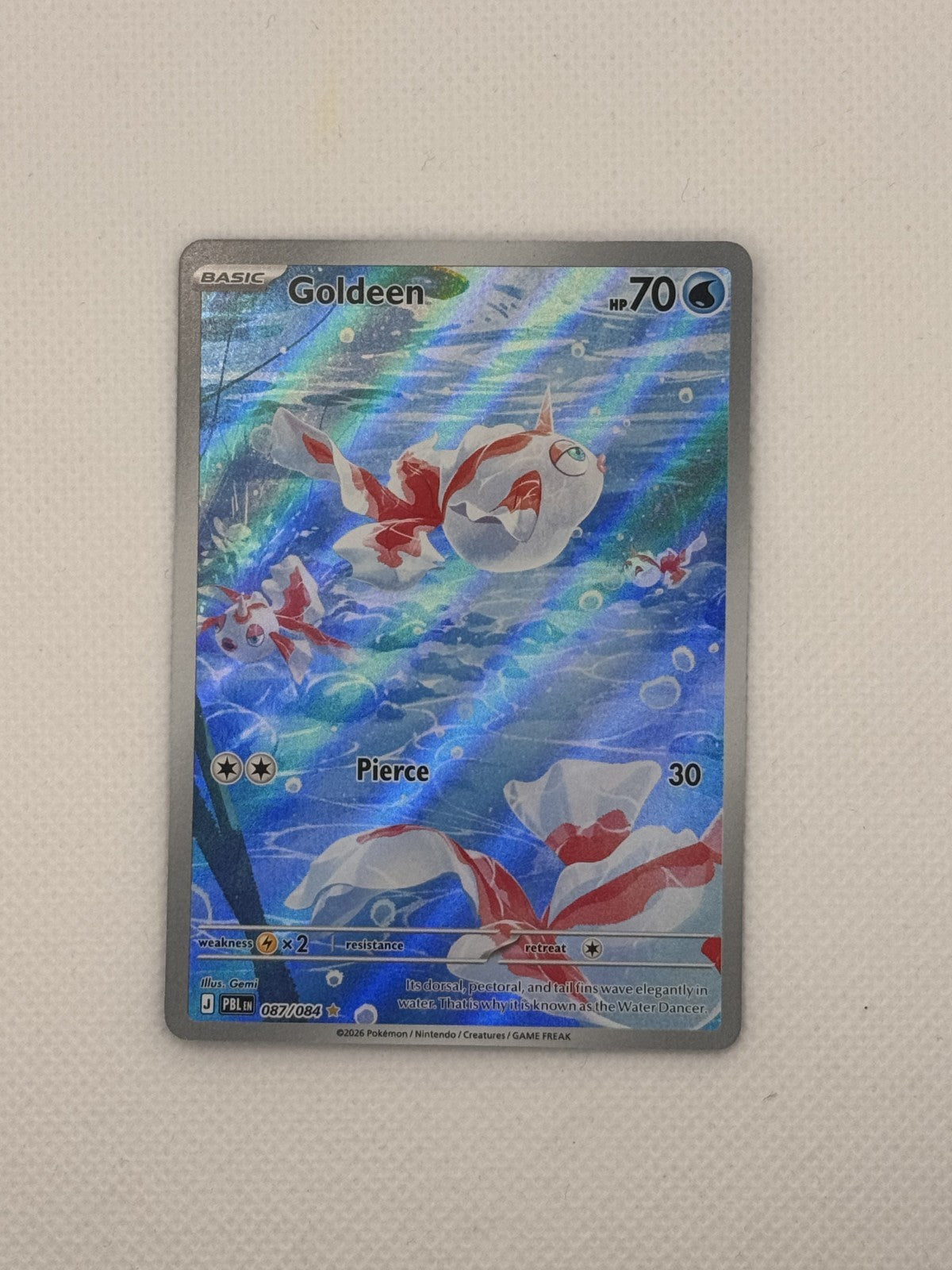 Goldeen Pitch Black Illustration Rare 087/084