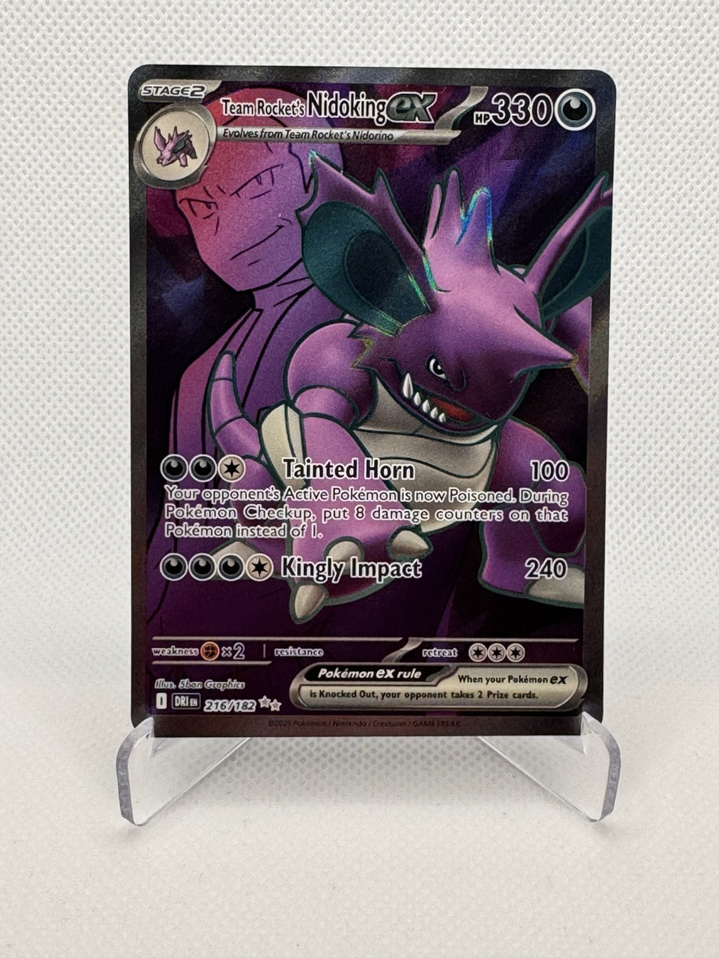 Team Rocket's Nidoking ex Destined Rivals Ultra Rare 216/182