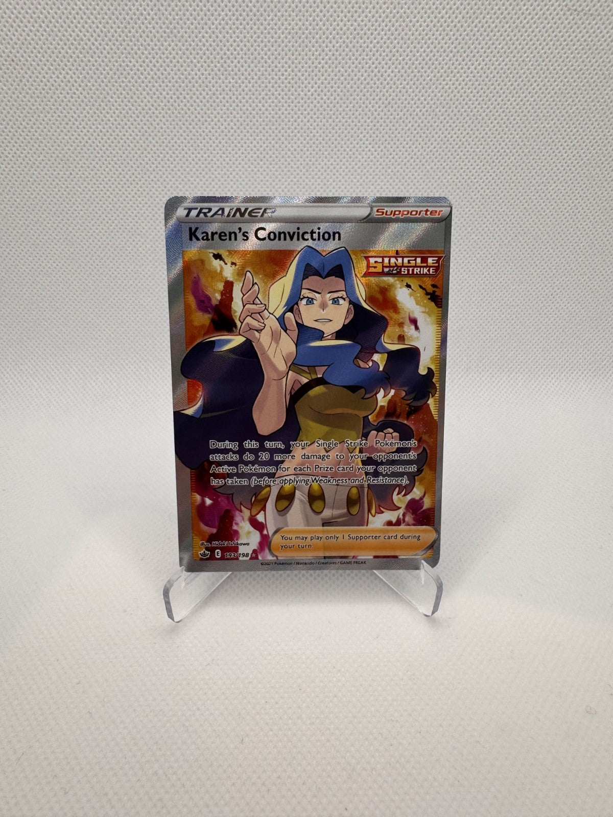 Karen's Conviction (Full Art) Chilling Reign Ultra Rare 193/198 (2)