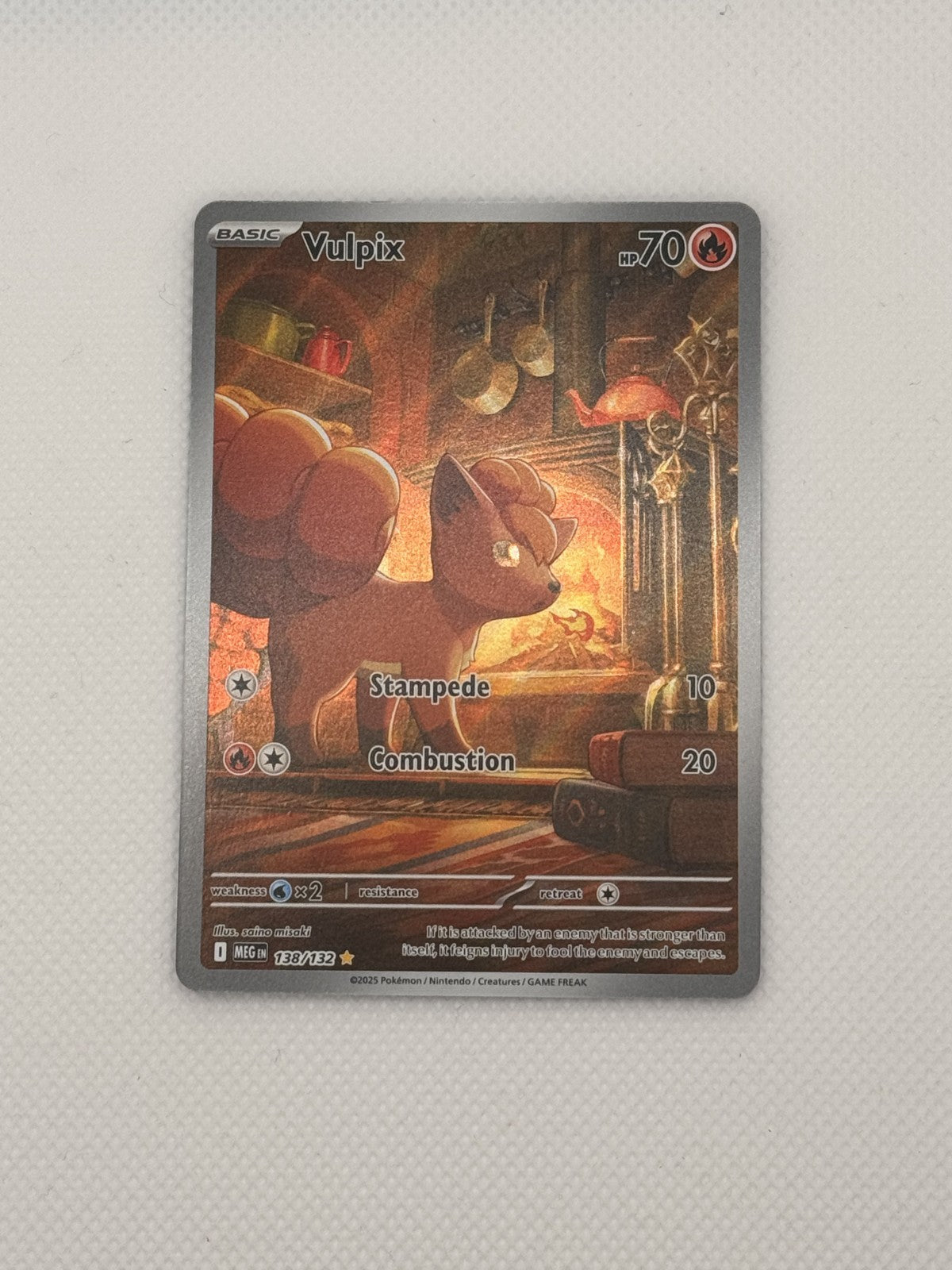 Vulpix Mega Evolution Illustration Rare 138/132
